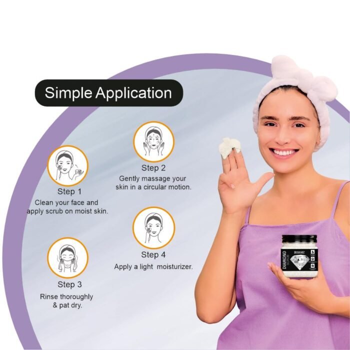 DR.RASHEL Diamond Face & Body scrub For Men And Women (380 Ml) | Anti Aging & Detoxxifying Scrub |Suitable For Deep Exfoliation & Removing Dead Skin - Image 6