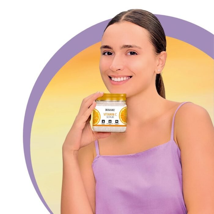 DR.RASHEL Exfoliator For Face & Body (Vitamin C Scrub, 380 ML) | All Skin |Deep Exfoliation | Dead Skin Remover| Tan Removal | Blackhead Remover - Image 3