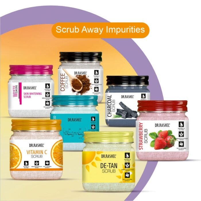 DR.RASHEL Exfoliator For Face & Body (Vitamin C Scrub, 380 ML) | All Skin |Deep Exfoliation | Dead Skin Remover| Tan Removal | Blackhead Remover - Image 9