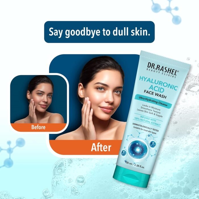 DR.RASHEL Hyaluronic Acid Face Wash For Men & Women Concentrate for Deep Cleansing & Clove Purifying Face Wash With Natural Ingredients Suitable For All Skin Oily to Normal - 100 ML - Image 5