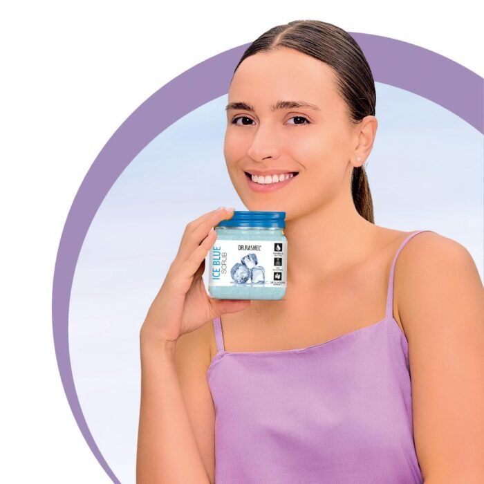 DR.RASHEL Ice Blue Scrub For Face & Body (380 Ml) | All Skin |Cleanser Scrub For Deep Exfoliation | Dead Skin Remover| Tan Removal | Blackhead Remover - Image 3
