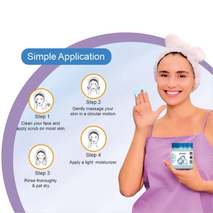 DR.RASHEL Ice Blue Scrub For Face & Body (380 Ml) | All Skin |Cleanser Scrub For Deep Exfoliation | Dead Skin Remover| Tan Removal | Blackhead Remover - Image 7