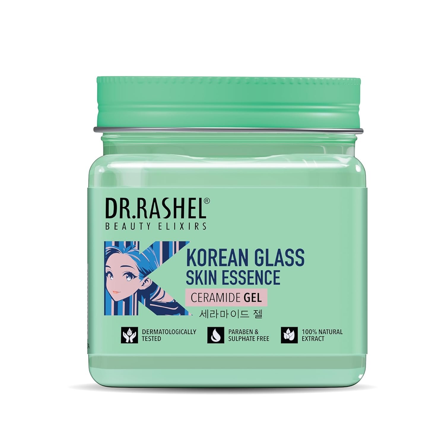 DR.RASHEL Korean Glass Skin Gel 380ml 1 DR.RASHEL Korean Glass Skin Gel | With Ceramide and Rice water | Lightweight Hydrating Gel | Brightening & Pore Minimizing | Radiant Smooth Skin Care | 380ml - Image 1