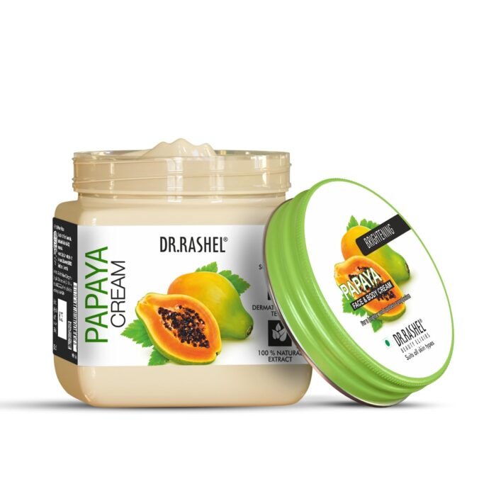 DR.RASHEL Papaya Face And Body Cream For Women and Men (380 Ml) | All Skin Types |Soft and Healthy Skin | Repairing & Nourishment | Deep Hydration & Moisturization | 100% Vegan | Paraben Free - Image 3