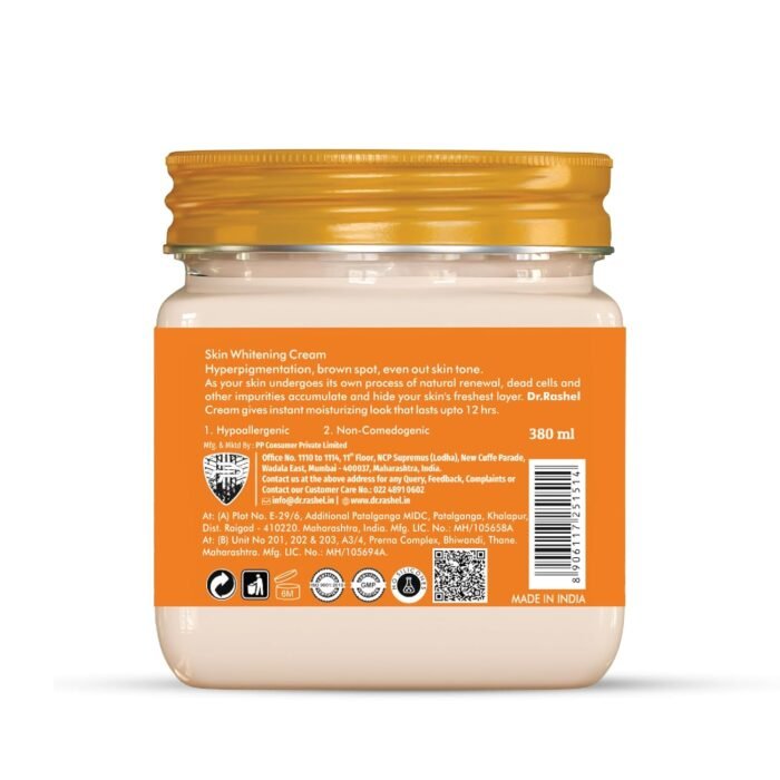 DR.RASHEL Vitamin C Cream For Men & Women With Goodness of Orange Extract & Glycerin (380 Ml) | Hydrating & Moisturizing Facial Cream |soothing & Cleansing Facial Cream For All Skin Types - Image 2