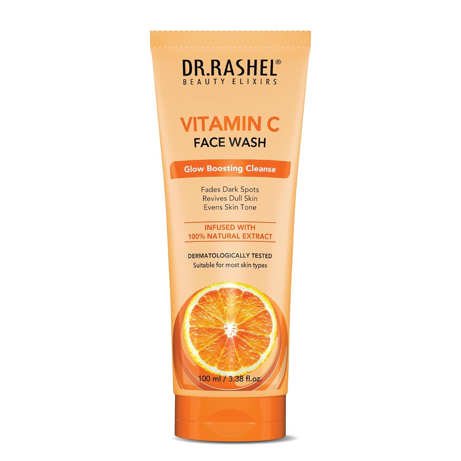 DR.RASHEL Vitamin C Face Wash 100ml 1 DR.RASHEL Vitamin C Face Wash Enriched with Goodness of Vitamin C with No Parabens, SLS, Silicones & Colour (100 ml) - Image 1