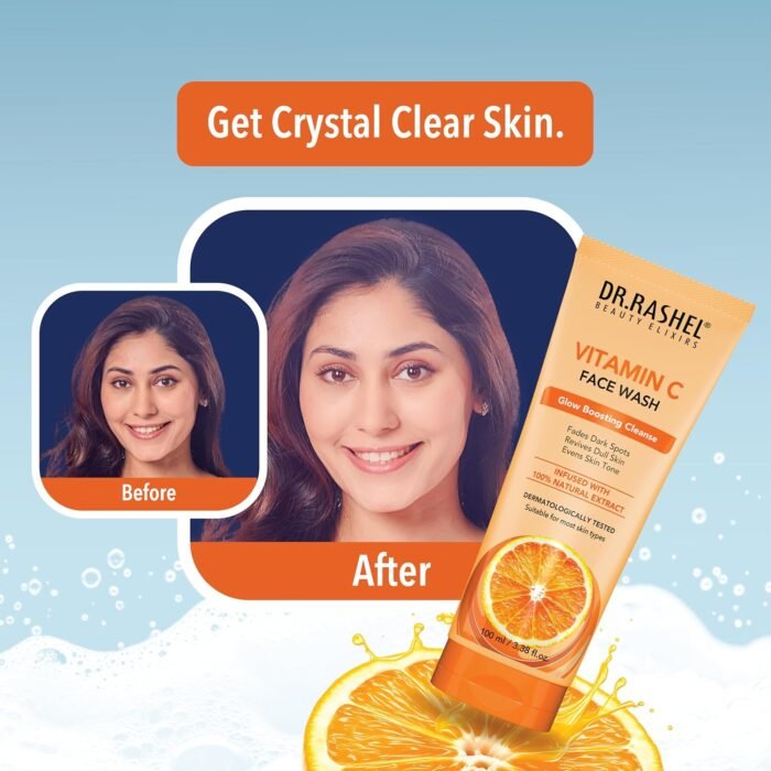 DR.RASHEL Vitamin C Face Wash Enriched with Goodness of Vitamin C with No Parabens, SLS, Silicones & Colour (100 ml) - Image 8