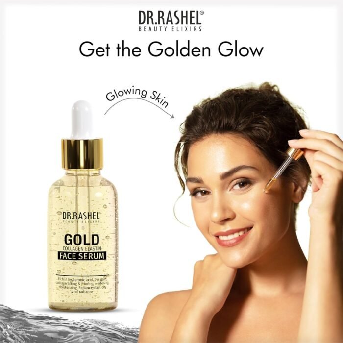 Dr.Rashel Gold Face Serum for Moisturizing & Glowing Skin | Fighting against Aging, Sun Damage, Dark Spots | 30ml - Image 3