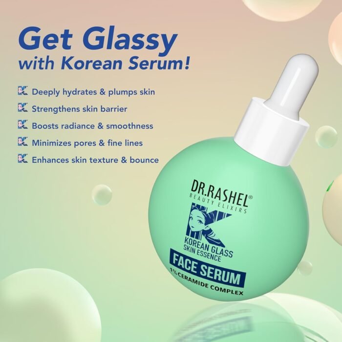 Dr.Rashel Korean Face Serum | Niacinamide & Hyaluronic Acid | 1% Ceramide Complex | Anti-Aging & Glowing Skin | 30ml - Image 5
