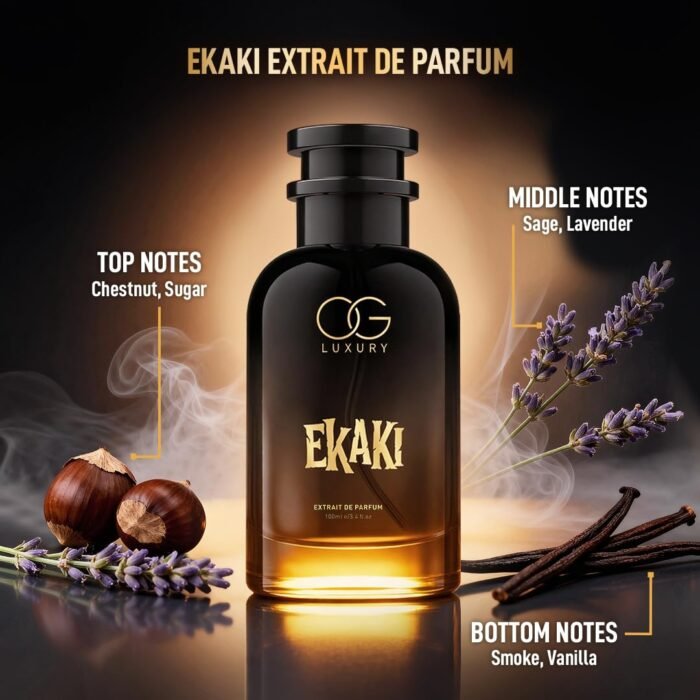 Ekaki Extrait De Parfum | Long-lasting, Premium Perfume For Men | Notes Of Chestnut, Sage & Smoke | Luxury Fragrances | Ideal For Every Moment | Gift For Him, 100 ml - Image 3