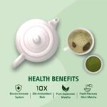 Golden Tips Japanese Mint Matcha Green Tea Powder – 100g (100 Servings) Tin Can - Image 2