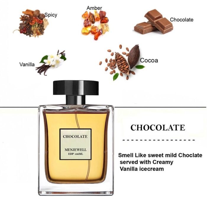Menjewell CHOCOLATE Musk Perfume For Men, 100Ml| Gourmet Liquid Perfume Eau De Parfum| Long-Lasting, Gift For him|Perfume With Spicy, Amber, Vanilla, Coco, Chocolate - Image 2