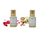 Menjewell Gift Pack Of 2(Sandalwood/Rose) Attar/Ittar/Etra Perfume For Men and Women | Non alcoholic | Best Gifting Long Lasting Luxury Scent | 6ml(each)