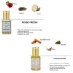 Menjewell Rose Fresh, Chandan-E-Khaas, Royal Mogra & Rajnigandha Perfume Floral Attar, 6 Ml (Pack Of 4) - Image 2