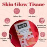 Roshi Rose -Hibiscus Herbal tea Skin glow tisane with anti-ageing 18 Teabag - Image 3