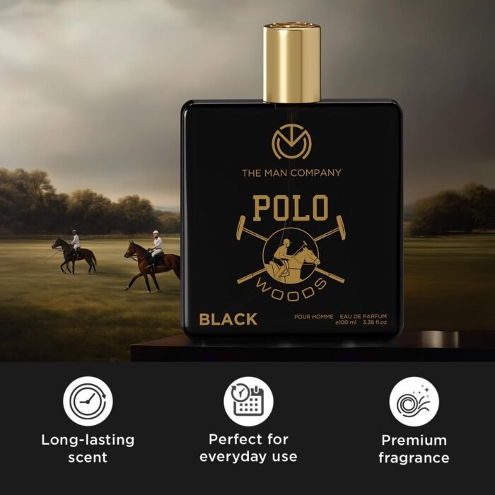 The Man Company Polo Black Perfume for Men – 100 ml | Premium Long Lasting Fragrance Spray | Eau De Parfum | Citrusy, Earthy & Spicy | Date Night Body Spray - Image 4