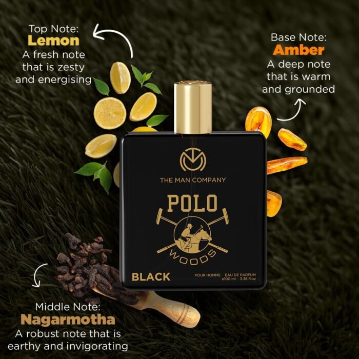 The Man Company Polo Black Perfume for Men – 100 ml | Premium Long Lasting Fragrance Spray | Eau De Parfum | Citrusy, Earthy & Spicy | Date Night Body Spray - Image 5