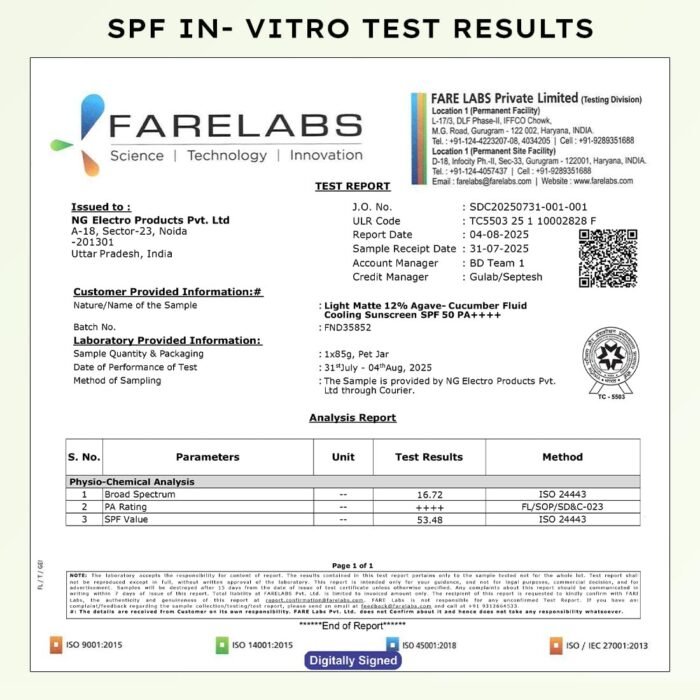 Hyphen Fluid Cooling Sunscreen SPF 50 PA++++ | Ultra Lightweight For Oily, Combination, Normal Skin | Broad Spectrum UVA/UVB Protection For 8 Hours | Non-greasy & Fast Absorbing | For Men & Women-50ml - Image 7