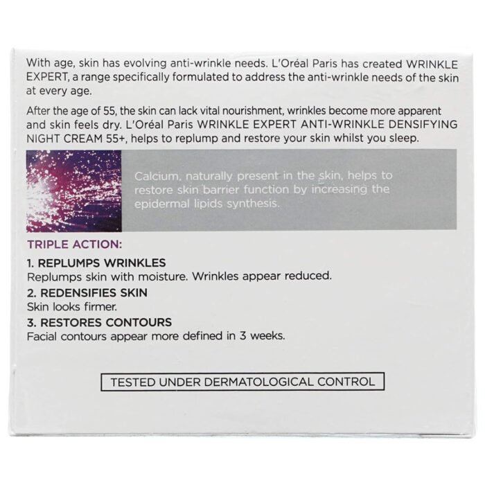 L'Oreal Anti-Wrinkle Densifying Cream Night 55+ For Women, 50 Ml - Image 2