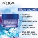 L'Oréal Paris Aura Perfect Night Cream, Vitamin C and E with Tourmaline, Brightening and Moisturising, 50ml - Image 3
