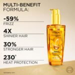 L'Oreal Paris Extraordinary Oil Hair Serum Powered by Floral Oils | For All Hair Types, Makes hair frizz-free, stronger, shiny and provides UV and Heat Protection, Lightweight Formula| 30ml - Image 3