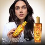 L'Oreal Paris Extraordinary Oil Hair Serum Powered by Floral Oils for All Hair Types, Volume- 100 ml, Makes hair frizz-free, stronger, shiny and provides UV and Heat Protection, Lightweight Formula - Image 5