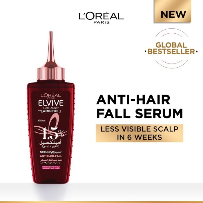L'Oréal Paris Fall Resist Anti Hair Fall Serum with 1.5% Aminexil, Caffeine & Arginine for lesser visible scalp & hair fall, 102ml - Image 3