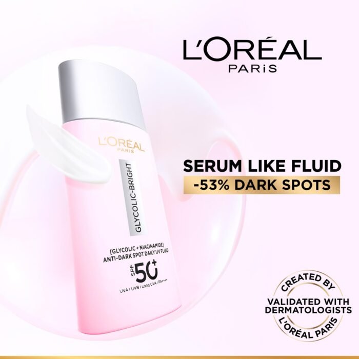 L'Oréal Paris Glycolic Bright UV Fluid SPF 50+ PA++++, 50ml - Image 2