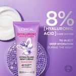 L'Oreal Paris Hyaluron Moisture Hydra Filling Leave-in Night Cream, Powered by Hyaluronic Acid, For Dry & Dehydrated Hair, Volume-180ml, Makes hair frizz-free, bouncy and hydrated for up to 72HR - Image 4