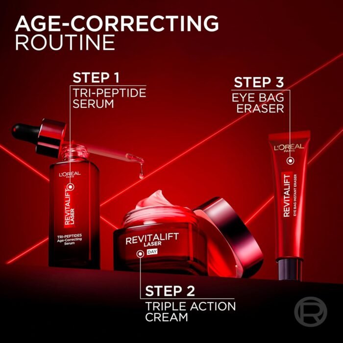 L'Oréal Paris Revitalift Laser X3, Anti-Ageing Day Cream SPF 15, Firming And Brightening, With Pro-Retinol, Hyaluronic Acid And Vitamin Cg, 50ml - Image 6