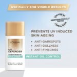 L'Oréal Paris Sunscreen, Lightweight Matte Sunscreen For Oily Skin, UVA & UVB Protection, With SPF 50 PA+++, Matte & Fresh, UV Defender Serum Protector, 50 ml - Image 2