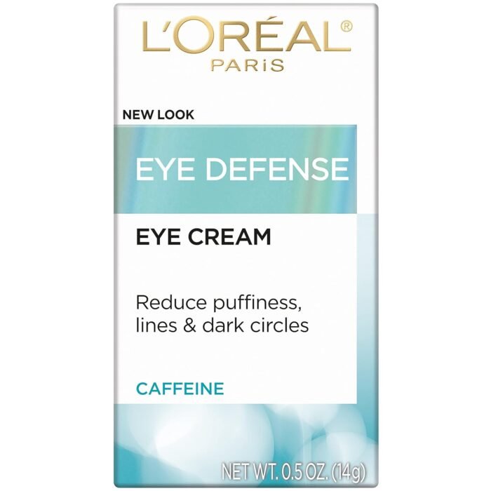 L'Oreal Pariseye Cream To Reduce Puffiness, Lines And Dark Circles, L'Oreal Paris Skincare Dermo-Expertise Eye Defense Eye Cream With Caffeine And Hyaluronic Acid For All Skin Types, 0. 5 Oz. - Image 2