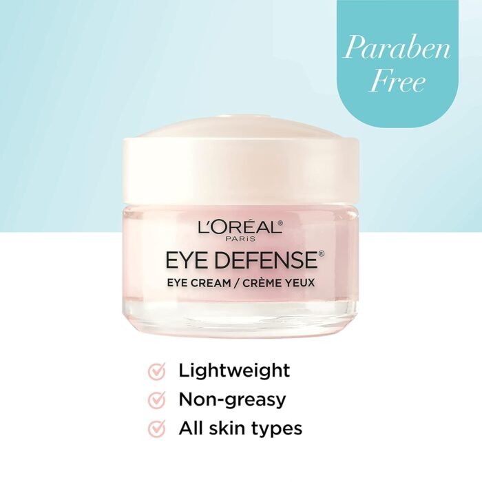 L'Oreal Pariseye Cream To Reduce Puffiness, Lines And Dark Circles, L'Oreal Paris Skincare Dermo-Expertise Eye Defense Eye Cream With Caffeine And Hyaluronic Acid For All Skin Types, 0. 5 Oz. - Image 4