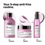 L'Oréal Professionnel Liss Unlimited Leave-In Hair Serum for Frizzy & Unruly Hair - 125ml | Intensive Smoothing Serum for Frizz-Control | Enriched with Primrose Oil | Increases Softness & Shine - Image 3