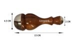 Livronic Kansa Wand Face Detox Bronze/Kansa Wand Body & Foot Massager With Wooden Handle For Detoxification & Deep Relaxation (Pack Of 1) - Image 2