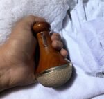 Livronic® Kansa Vati Foot Massager | Kansa wand foot massager with Teak Wood Handle | Ayurvedic Bronze Kasya Vatki / Kansya Bowl (Katori) Vati | Detox, Foot Relaxation & Stress Relief Tool | Swakansa (Large) - Image 5