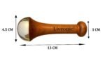 Livronic Kansa Wand Massager for face,Body & Foot| Kansa Vati Foot Massager with Teak Wooden Handle | 100% Bronze Kasa/Kasya Vati |Ayurvedic Kansya Wati for Body Wellness, Detox & Relaxation (4.5 cm Bronze Cup) - Image 2