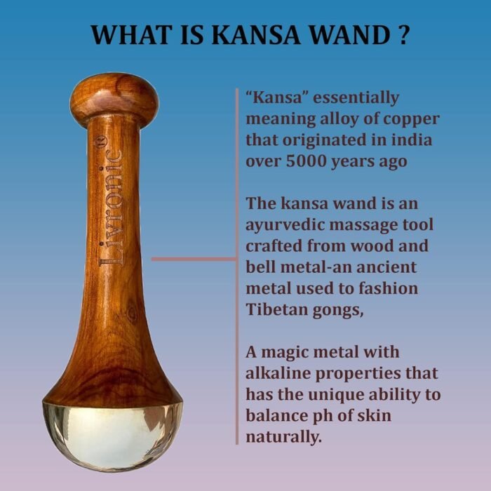 Livronic Kansa Wand Massager for face,Body & Foot| Kansa Vati Foot Massager with Teak Wooden Handle | 100% Bronze Kasa/Kasya Vati |Ayurvedic Kansya Wati for Body Wellness, Detox & Relaxation (4.5 cm Bronze Cup) - Image 7