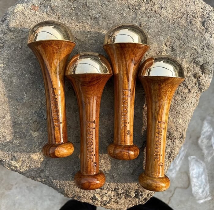 Livronic Kansa Wand Massager for face,Body & Foot| Kansa Vati Foot Massager with Teak Wooden Handle | 100% Bronze Kasa/Kasya Vati |Ayurvedic Kansya Wati for Body Wellness, Detox & Relaxation (4.5 cm Bronze Cup) - Image 8