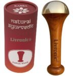 Livronic Kansa Wand Massager for face,Body & Foot| Kansa Vati Foot Massager with Teak Wooden Handle | 100% Bronze Kasa/Kasya Vati |Ayurvedic Kansya Wati for Body Wellness, Detox & Relaxation (4.5 cm Bronze Cup) - Image 9