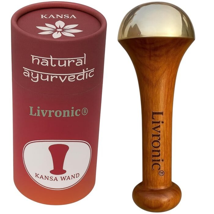 Livronic Kansa Wand Massager for face,Body & Foot| Kansa Vati Foot Massager with Teak Wooden Handle | 100% Bronze Kasa/Kasya Vati |Ayurvedic Kansya Wati for Body Wellness, Detox & Relaxation (4.5 cm Bronze Cup) - Image 9