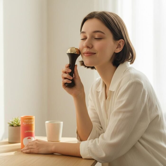 Livronic® Kansa Wand for Foot Massage, Kansa Vati Black color Foot Massager with Teak Wooden Handle, Kasa Kasya Vati, Kansya Wati, Kashyachi Swakansa Vati for Body Wellness, Detox, Relaxation (4.5 cm Bronze Cup) - Image 6