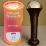 Livronic® Kansa Wand for Foot Massage, Kansa Vati Black color Foot Massager with Teak Wooden Handle, Kasa Kasya Vati, Kansya Wati, Kashyachi Swakansa Vati for Body Wellness, Detox, Relaxation (4.5 cm Bronze Cup)