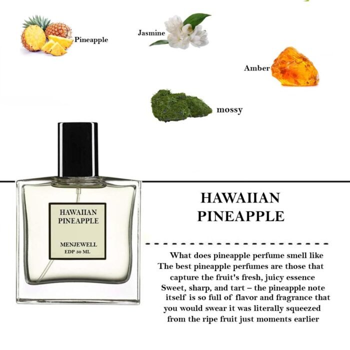 Menjewell Luxury HAWAIIAN PINEAPPLE Unisex Eau De Parfum Perfume with Jasmine,Amber,Mossy and Pineapple|Premium,Long Lasting fruity fragrance for Men and Women,50ml - Image 2