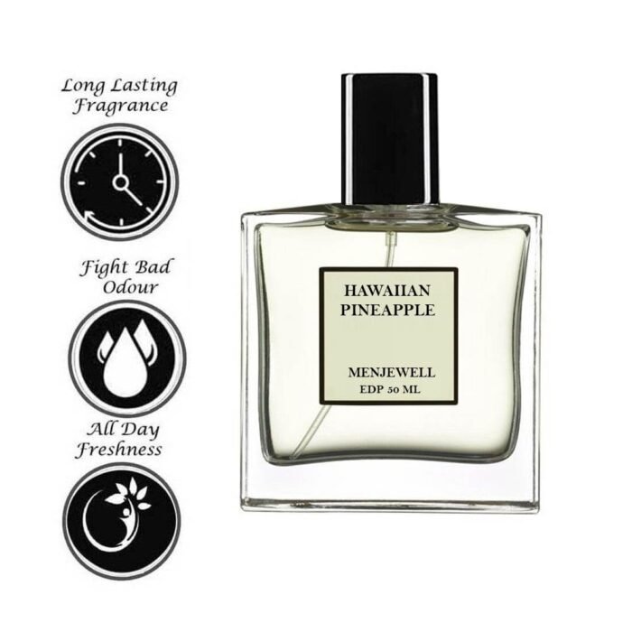 Menjewell Luxury HAWAIIAN PINEAPPLE Unisex Eau De Parfum Perfume with Jasmine,Amber,Mossy and Pineapple|Premium,Long Lasting fruity fragrance for Men and Women,50ml - Image 3