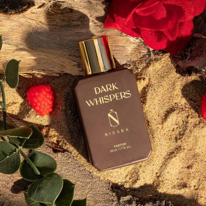 Nisara Dark Whispers 50ml Strong Unisex Parfum For Men and Woman | Unisex Long Lasting Parfum | Premium Perfume | parfum for Gift Amber Oud Musk notes| With Oud Wood, Raspberry, Saffron, Rose, Musk | EDP Scent for Men & Woman - Image 5