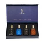 Nisara Long Lasting Men Perfume Gift Set 4x15ml(60ml) | Notes:- Citrus Musky, Fresh Aqua, Woody Oud with | Men Of The Night | Blue Seduction | The Legend | Smoky Oud | Travel & Pocket-friendly perfume kit for all moods & occasions | Ideal gift for men, Husband, Friend, Boyfriend | Premium Perfume For Men