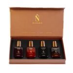 Nisara Long-Lasting Unisex Oud Gift Set 4x15ml(60ml) | Notes:- Rose, Musk, Leather, Woody Oud | Travel & Pocket-Friendly Perfume Kit for All Moods & Occasions | Perfect for Men, Him, Her Woman, Wife, Friend, Girlfriend, and Boyfriend