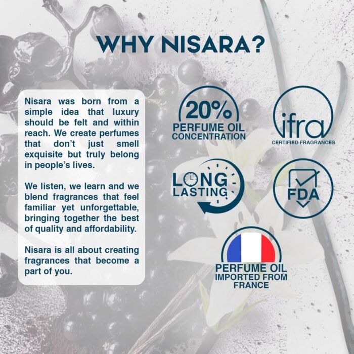 Nisara Malika Perfume For Woman 100 ml | Girl Long Lasting Eau De Parfum | Floral -Fruity -Amber Fragrance With | Blackcurrant, Pear, Pink Pepper, Rose, Jasmine, Amber, Vanilla, Musk | EDP Scent spray for Woman | Premium Perfume For Her - Image 3