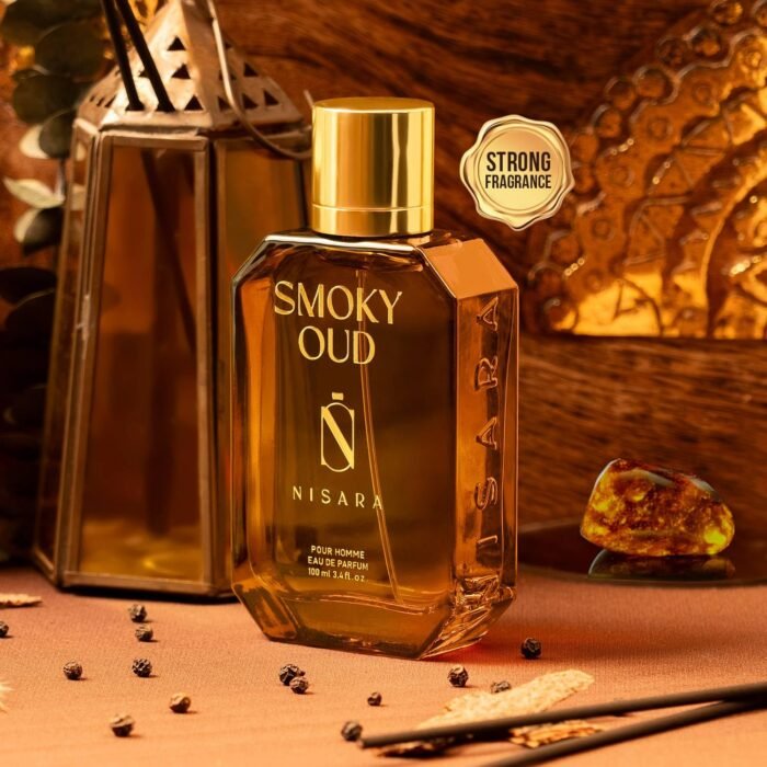 Nisara Smoky Oud Perfume For Men 100 ml | Long Lasting Eau De Parfum | Tobacco Woody Fragrance | With Black pepper, Bergamot, Sandalwood, Patchouli, Oud wood, Amber Notes | EDP Scent Spray for men | Premium Perfume For Him - Image 4